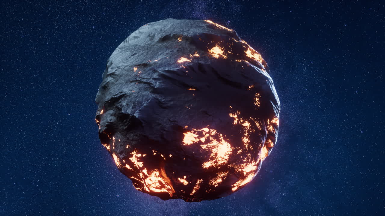 planeta en el espacio exterior, renderización en 3d.