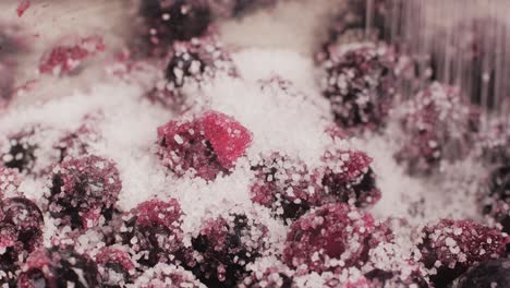 preparing cherries with sugar for preserving