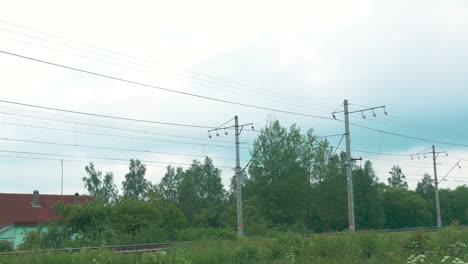 motor locomotive on the railroad