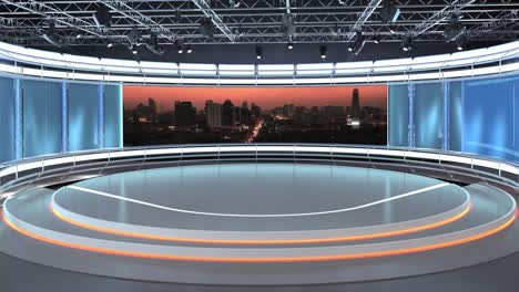 3d virtual news studio green screen background-2