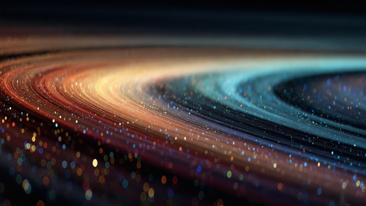 A Vibrant Swirl of Cosmic Colors: An Ethereal Journey Through the Universe's Colorful Waves and Sparkling Stars Captured in Stunning Detail