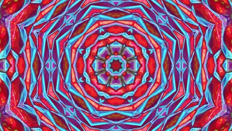 estilo 3d en bucle abstracto bg con estructura ondulada. patrón iridescente simétrico líquido como caleidoscopio con ondas de vidrio líquido brillante con hermosos colores de gradiente. 4k