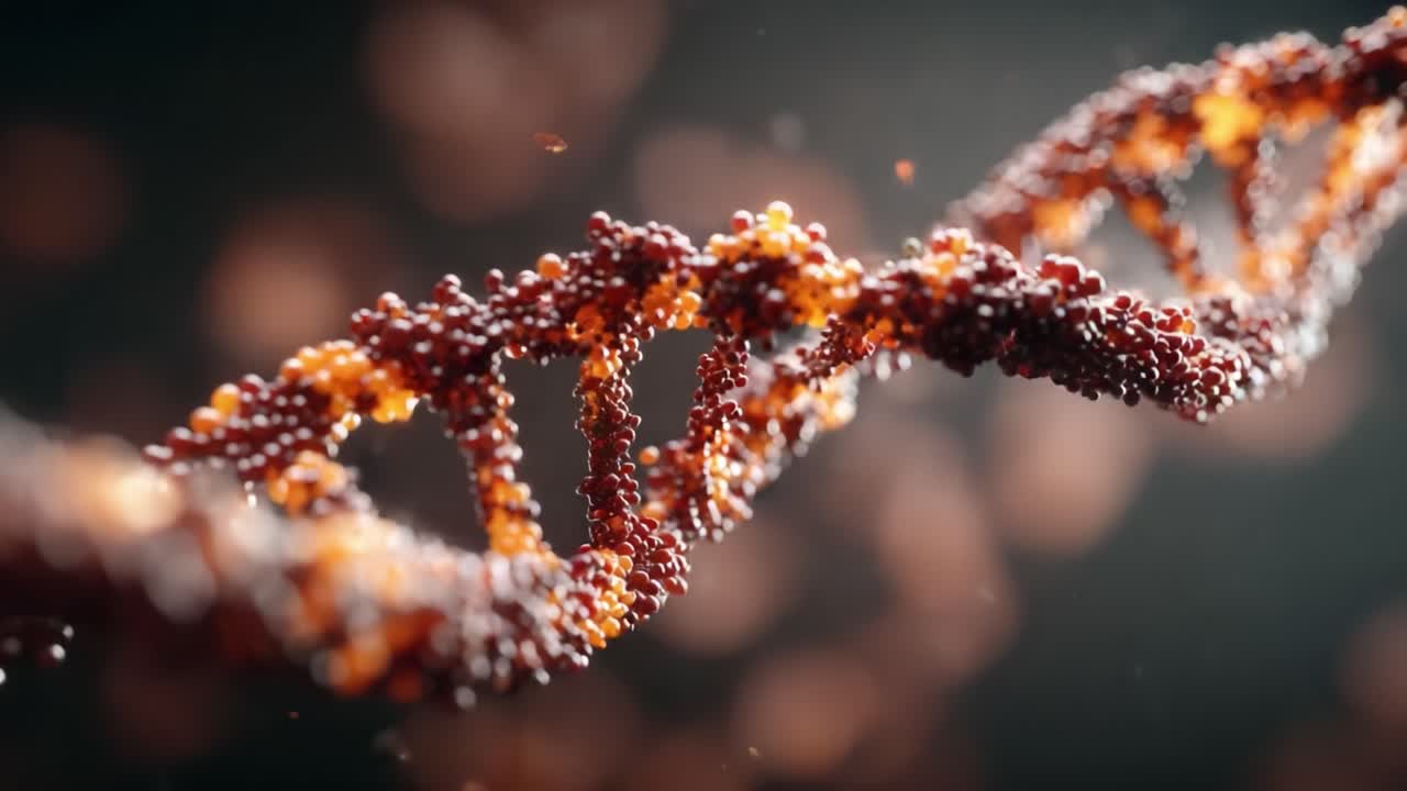 A Captivating Visualization of a DNA Helix Showcasing Complex Molecular Structures, Symbolizing Life’s Intricacies and Genetic Information Exchange