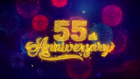55th anniversary celebration with fireworks