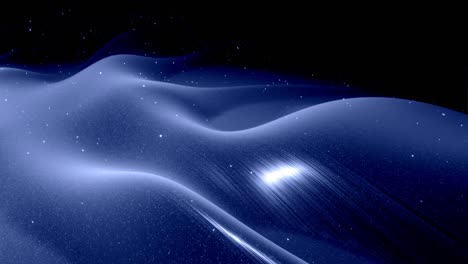 estilo festivo abstracto negro bg. fondo en bucle fantástico, las olas se mueven en la superficie brillante como un paisaje hecho de cera azul líquida con chispas. hermoso fondo suave con animación suave 4k