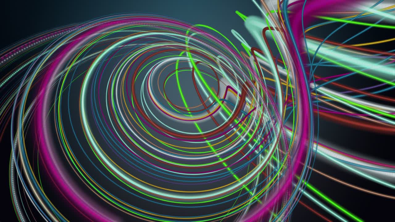 Fantastic animation with rotating stripe object in slow motion, 4096x2304 loop 4K