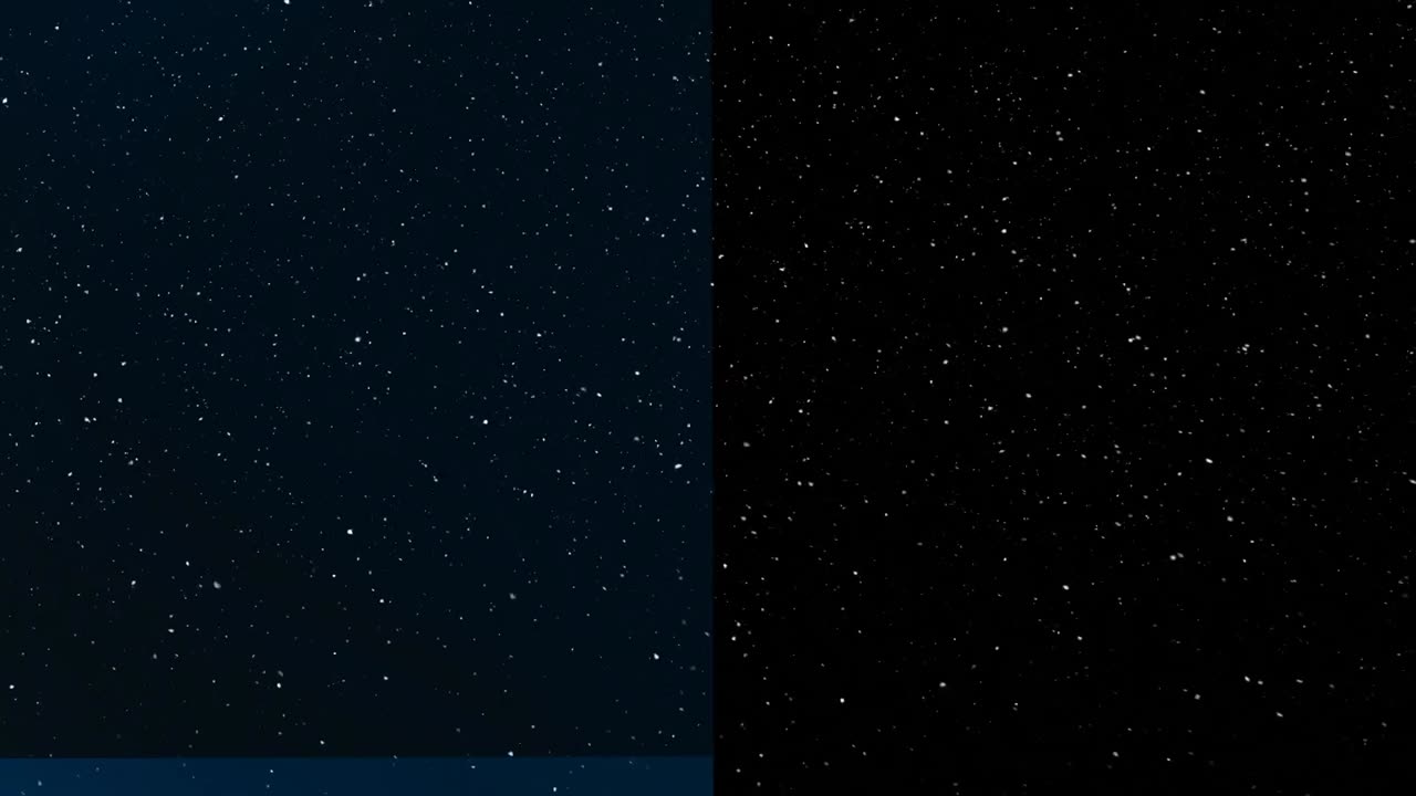 animación de nieve cayendo con espacio de copia sobre fondo azul oscuro