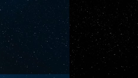 animation of snow falling with copy space over dark blue background