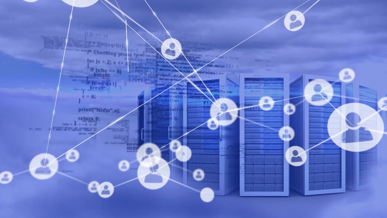 Digital Network Connections and Data Servers in Cloud Computing Environment