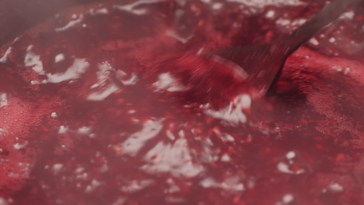 Making Raspberry Jam