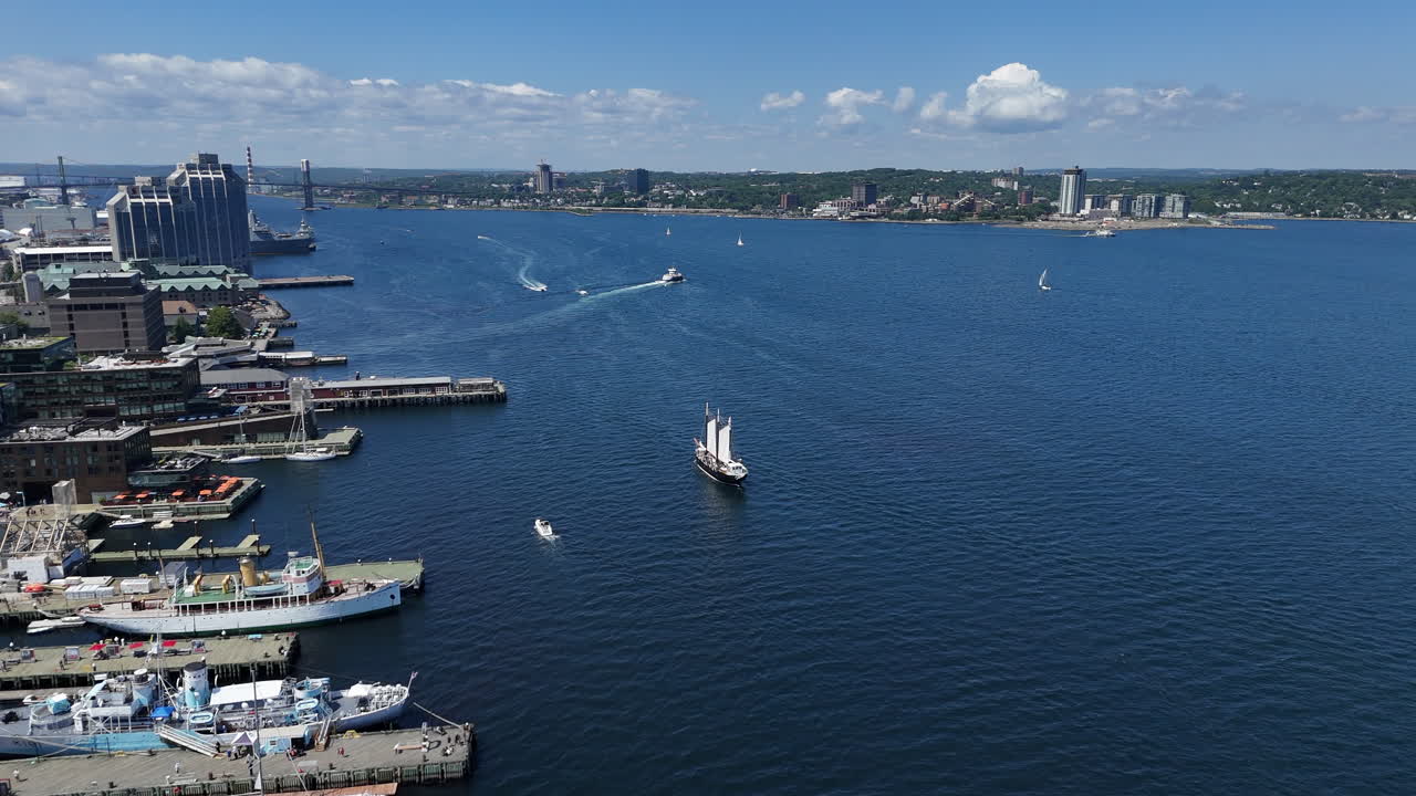 Tallship sailing in the Halifax Harbour in Nova Scotia, Canada