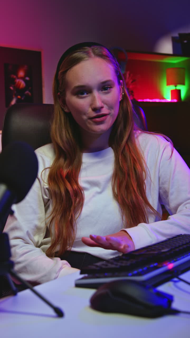 mujer transmitiendo en twitch