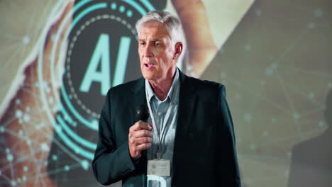 presentación en una conferencia de negocios