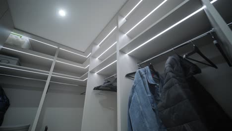 sleek modern wardrobe with integrated led lighting