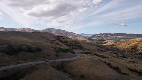 Picturesque-Lindis-pass,-Canterbury,-New-Zealand