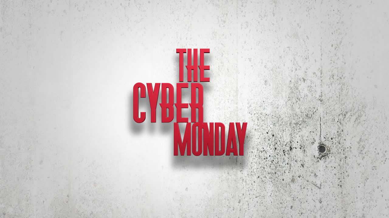 el lunes cibernético en la pared grunge al estilo de detective