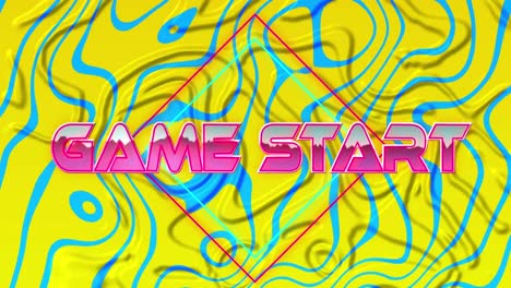 Animation-of-game-start-in-digital-abstract-space