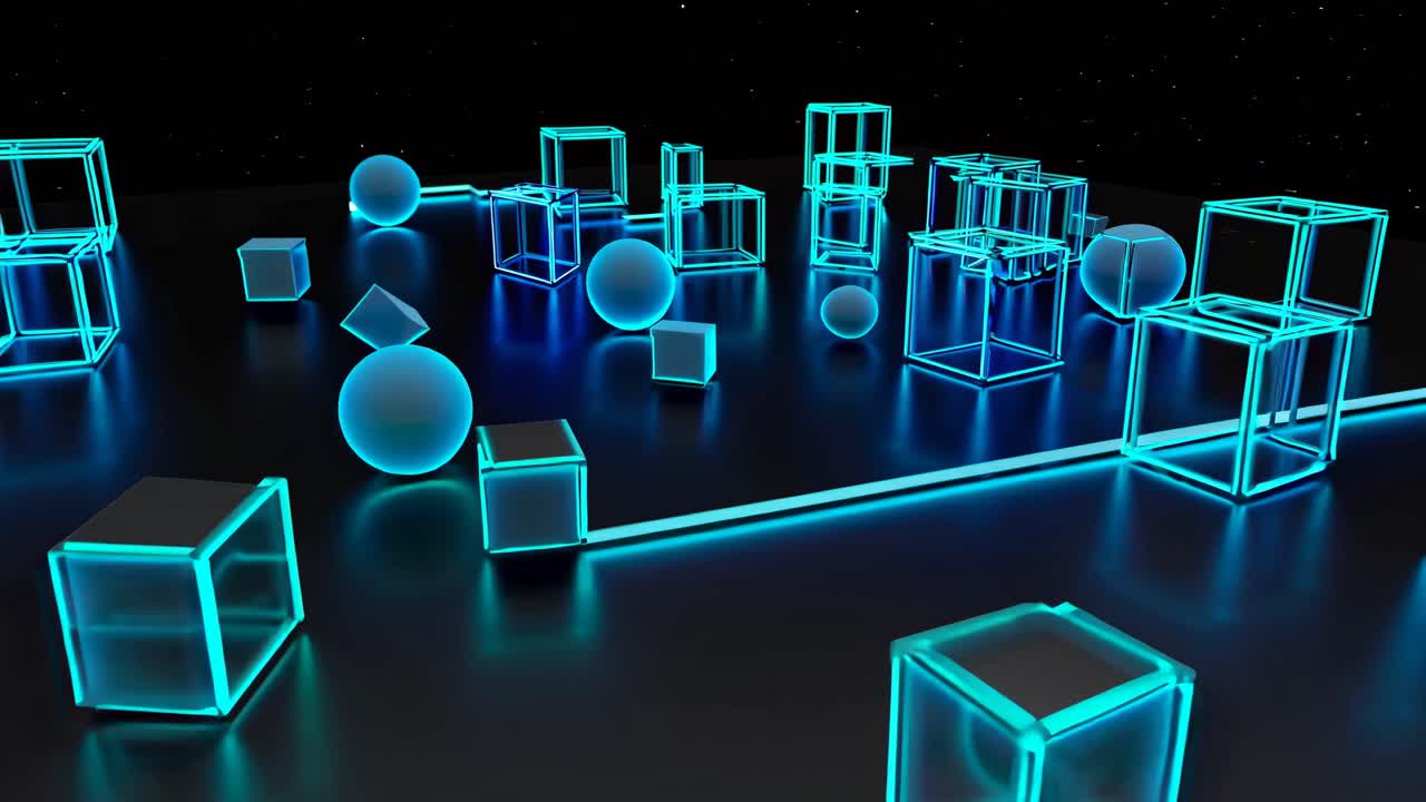 네온 기하학적 모양 추상적인 배경