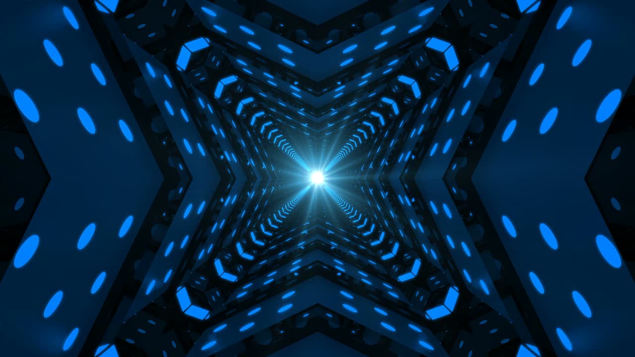 túnel de bucle de fondo azul