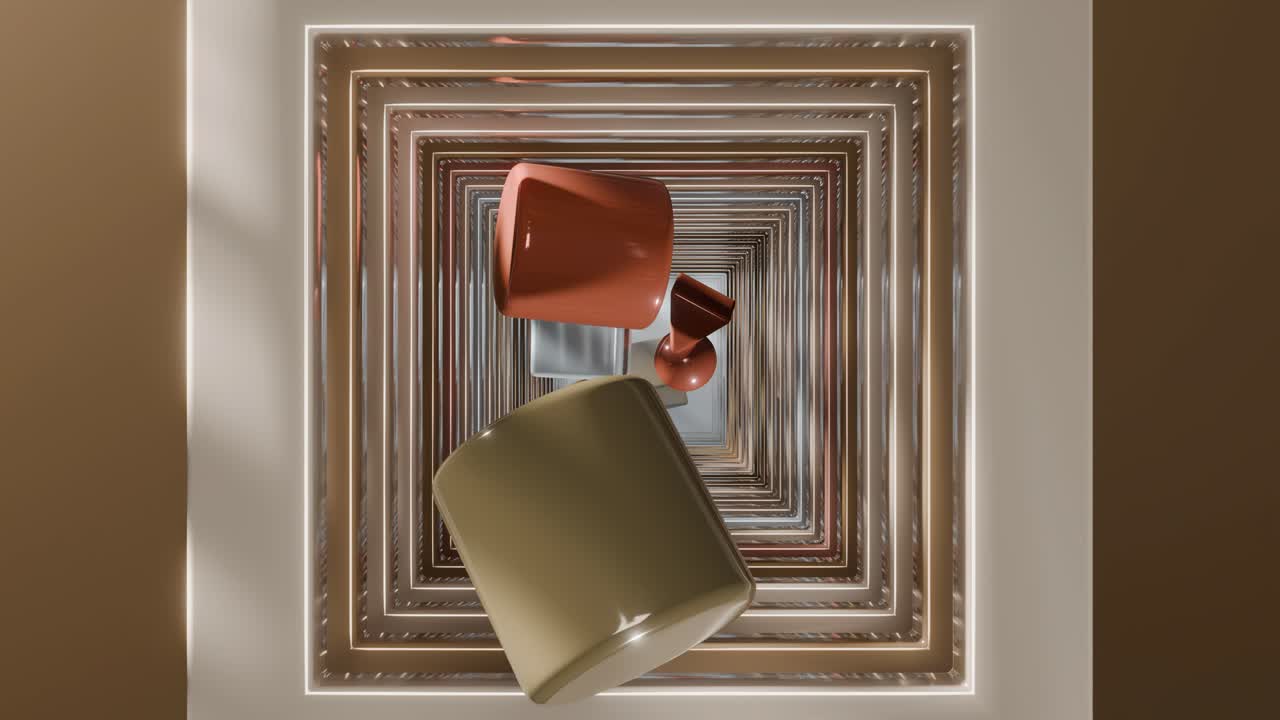 터널에서 추상적인 기하학적 모양