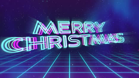 Merry-Christmas-with-neon-blue-grid-in-galaxy-in-90s-style