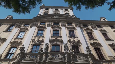 ornate facade of the wroclaw university museum, poland