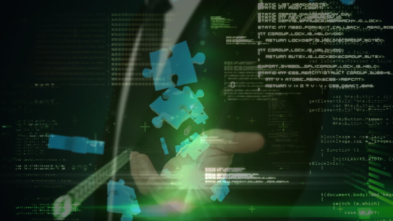 재무 데이터 처리의 애니메이션  ⁇ 드