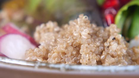 quinoa salad with vegetables and egg