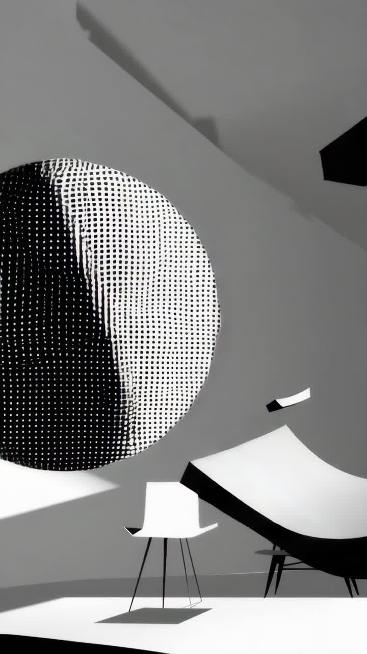 formas geométricas abstractas en blanco y negro