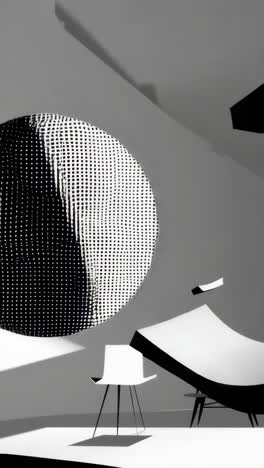 abstract black and white geometric shapes