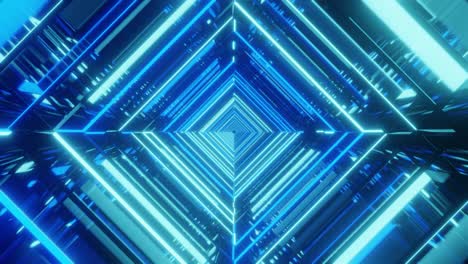 4k loop animation. endless abstract futuristic tunnel with multicolored neon lights background