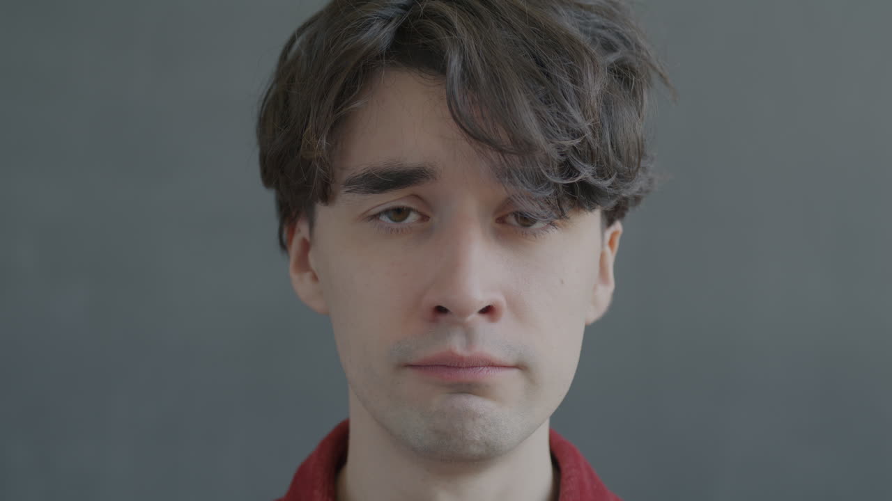 젊은 남자 의 클로즈업 초상화