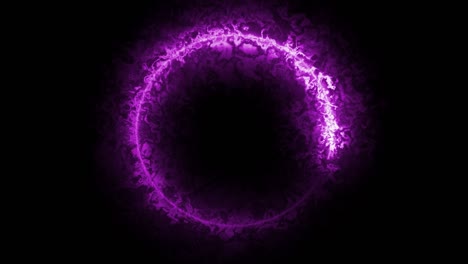 fondo abstracto con un patrón circular de neón, luz ultravioleta, líneas de neón luminosas