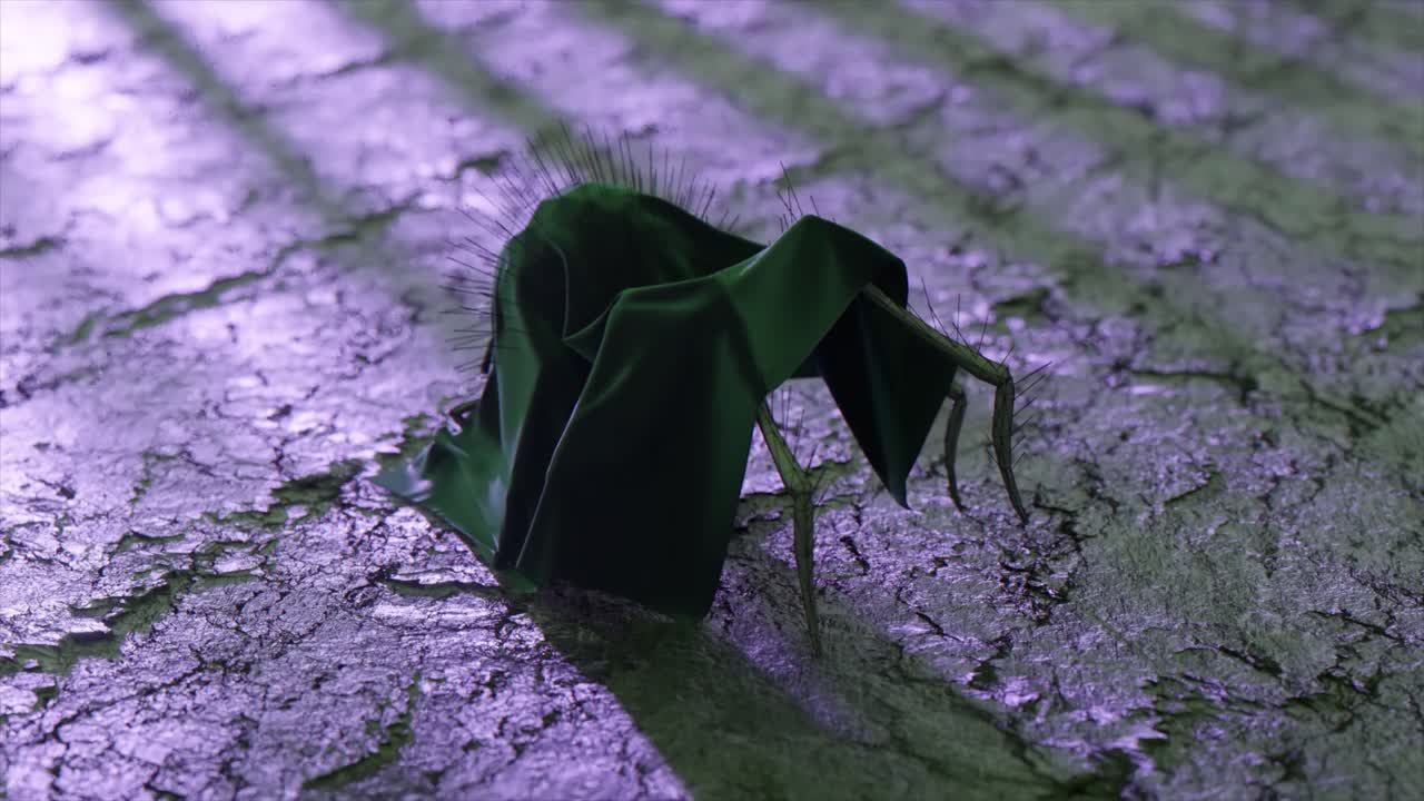 질감 표면에 어두운 녹색 드래피드 의자