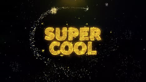 Super Cool Fireworks Text Graphic Design
