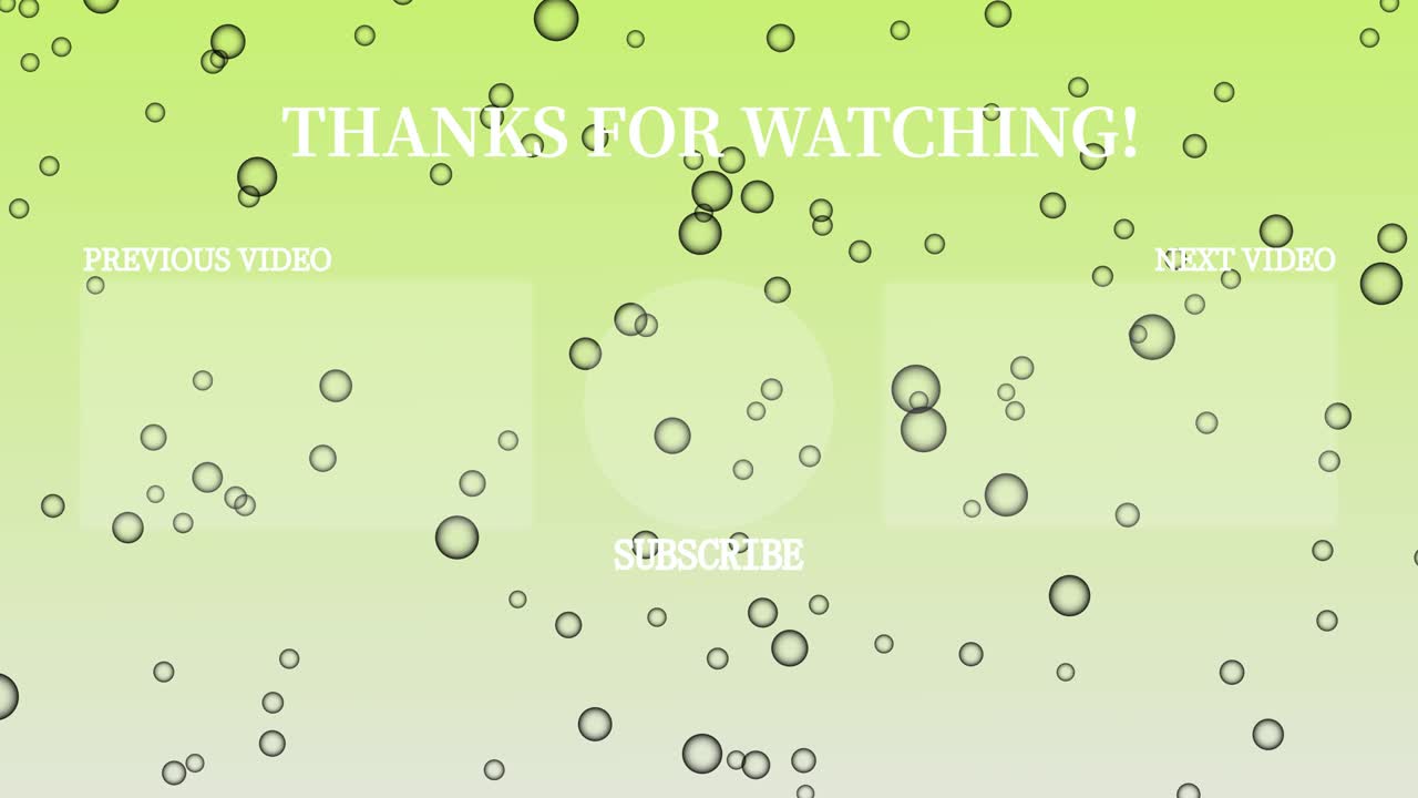 버블 시 엔드 카드 엔딩 스크린 모션 그래픽