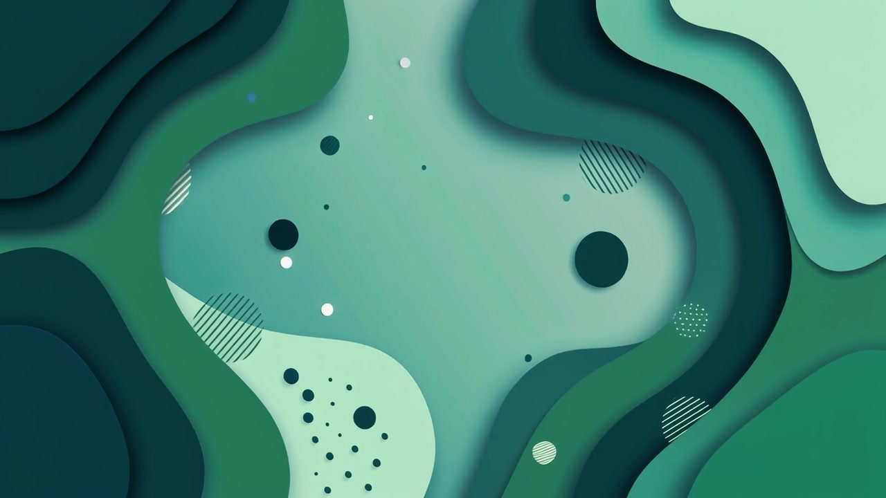 Abstract Wavy Green Layered Background Animation