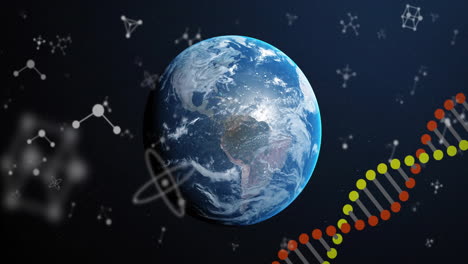 Rotating-Earth-with-DNA-strand-and-molecular-structures-in-animated-sequence