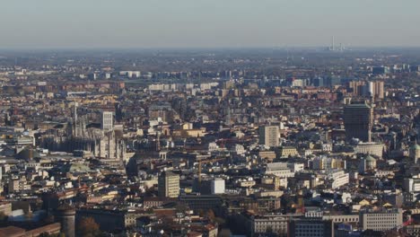 establishing shot of milan from high angle