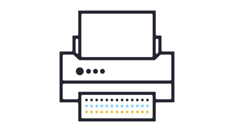 printer line icon animation