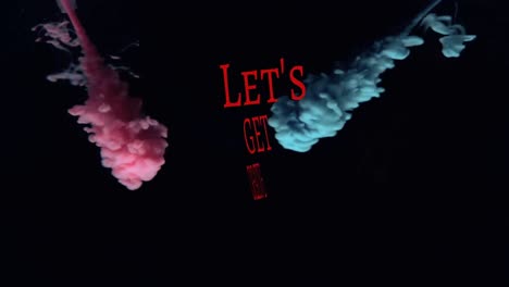 Animation-of-lets-get-creative-over-clouds-of-smoke
