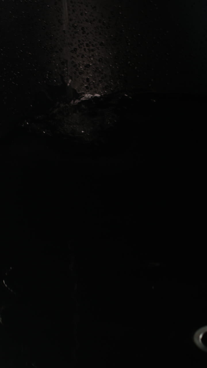 Dark night with water drops