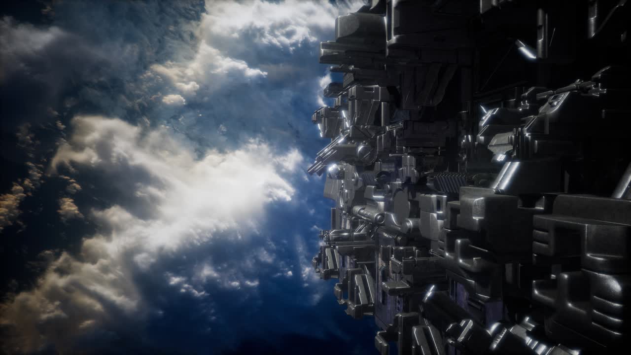 우주와 지구를 볼 수 있는 우주선