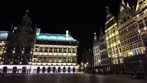 grand place, brussels at night