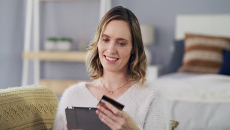 Woman-with-tablet-and-credit-card-for-ecommerce