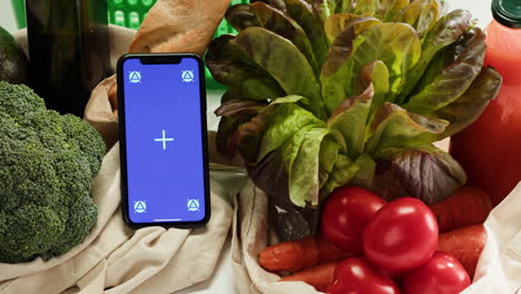 grocery shopping with a smartphone