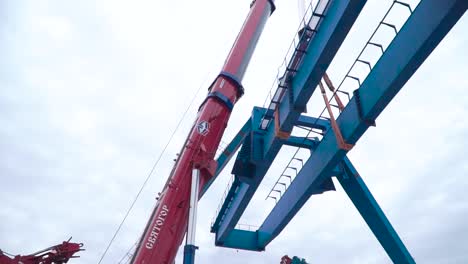 heavy lifting operation with crane