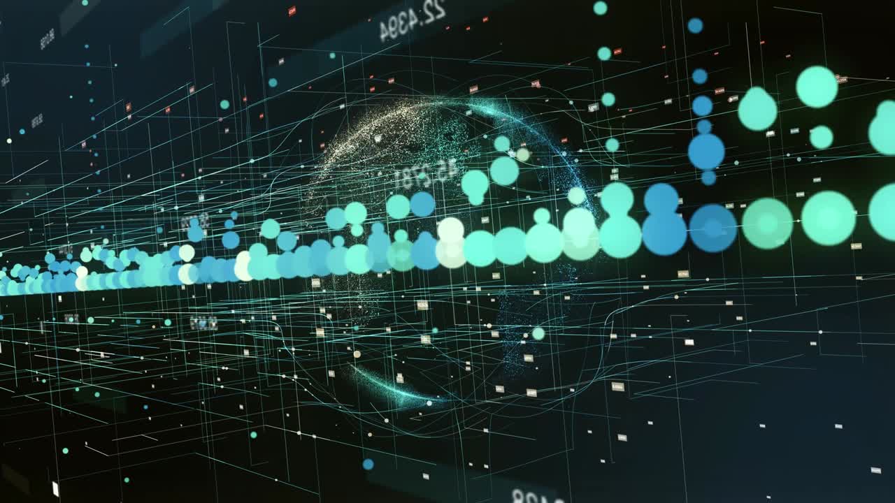 digitale ruimte wereld 3d data aarde achtergrond