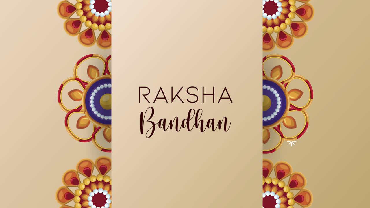 celebración de raksha bandhan letras en el marco de mandalas