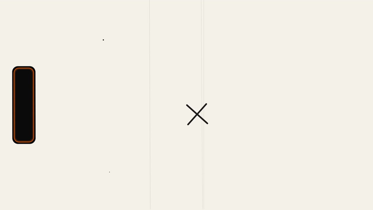 Animação abstrata minimalista com formas geométricas e linhas